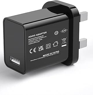 5V 3A 15W Black USB Charger, UK Usb Plug, USB-A Output, 100V-240V Input, for Phone, Tablet, Speakers