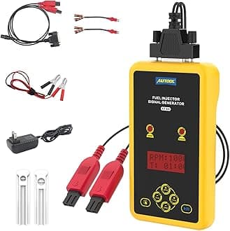 AUTOOL Fuel Injector Cleaner, 12V&70V Fuel Injector Cleaning Tester Tool Kit for GDI, Adjustable Pulse Width RPM & Time, Two Injectors Clean Simultaneously