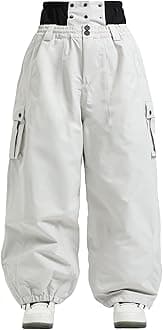 HIEEKDERMen Women Snowboard Pants Snow Super Baggy Insulated Winterproof Waterproof Loose Ski Pants Outdoor