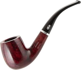 Rossi Rubino Antico by Savinelli - Handmade Wood Briar Pipe, Deep Red, Hand Brushed, Polished Finish, 6mm (Brown-Red 8606)
