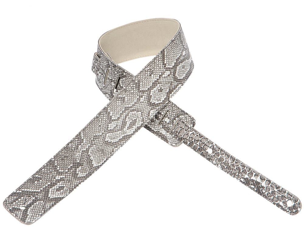 Levy's M1APY-XL Snake/Python Skin Gray/White Guitar/Bass Strap - Extra Long
