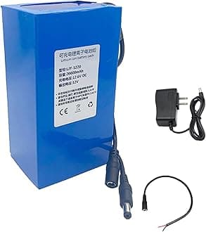 12V 20AH 30AH Lithium Battery Pack DC 12 Volt Rechargeable Battery Pack Portable Polymer Lithium Battery for 12V Power Supply(Charger Optional)