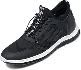 CHAMARIPAMen's Invisible Height Increasing Elevator Shoes-Sneakers Genuine Leather Casual Shoes-2.36 Inches Taller H81C89K013D