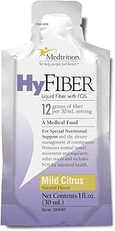 Medtrition HyFiber Daily Liquid Fiber for Regularity and Soft Stools, 12 Grams Soluble Fiber, 1 fl oz 100 Pack
