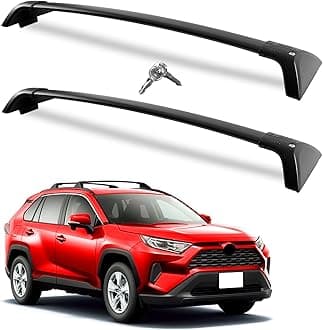 Lockable Roof Rack Cross Bars 260lbs Compatible with Toyota RAV4 2019-2025,Heavy Duty Aluminum Accessories Crossbars (Not for Adventure/TRD Off-Road/Hybrid Woodland Edition/22-24LE)
