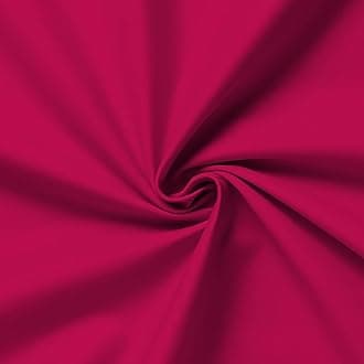 100% Cotton Fabric 60 Inch 150cm Wide 150GSM Material for Sewing, Dressmaking, Quilting, Curtain Linings, Pillowcases & Totes Fabric by The Half Metre by Discount Fabrics LTD(Cerise, 1m)