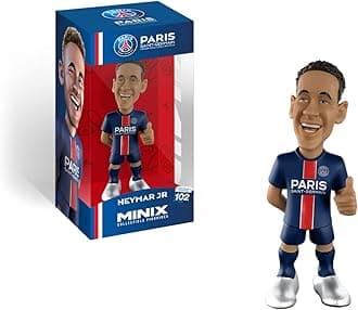 MINIX Bandai Paris Saint-Germain Neymar Jr. Model | Collectable Neymar Jr. Figure In 10 Shirt | Bandai Football Toys Range | Collect Your Favourite Football Figures And Teams