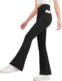 JOCMIC Girls Flare Leggings Kids Bell Bottom High Waisted Yoga Dance Flared Bootcut Pants