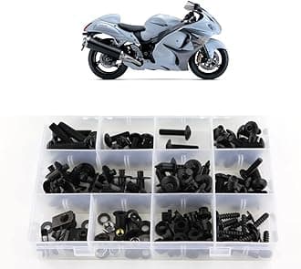Xitomer Full Sets Fairing Bolts Kits, Fit for GSX1300R HAYABUSA 2008 2009 2010 2011 2012 2013 2014 2015 2016 2017 2018 2019, Mounting Kits Washers/Clips/Fastenings/Nuts/Grommets (Matte Black)