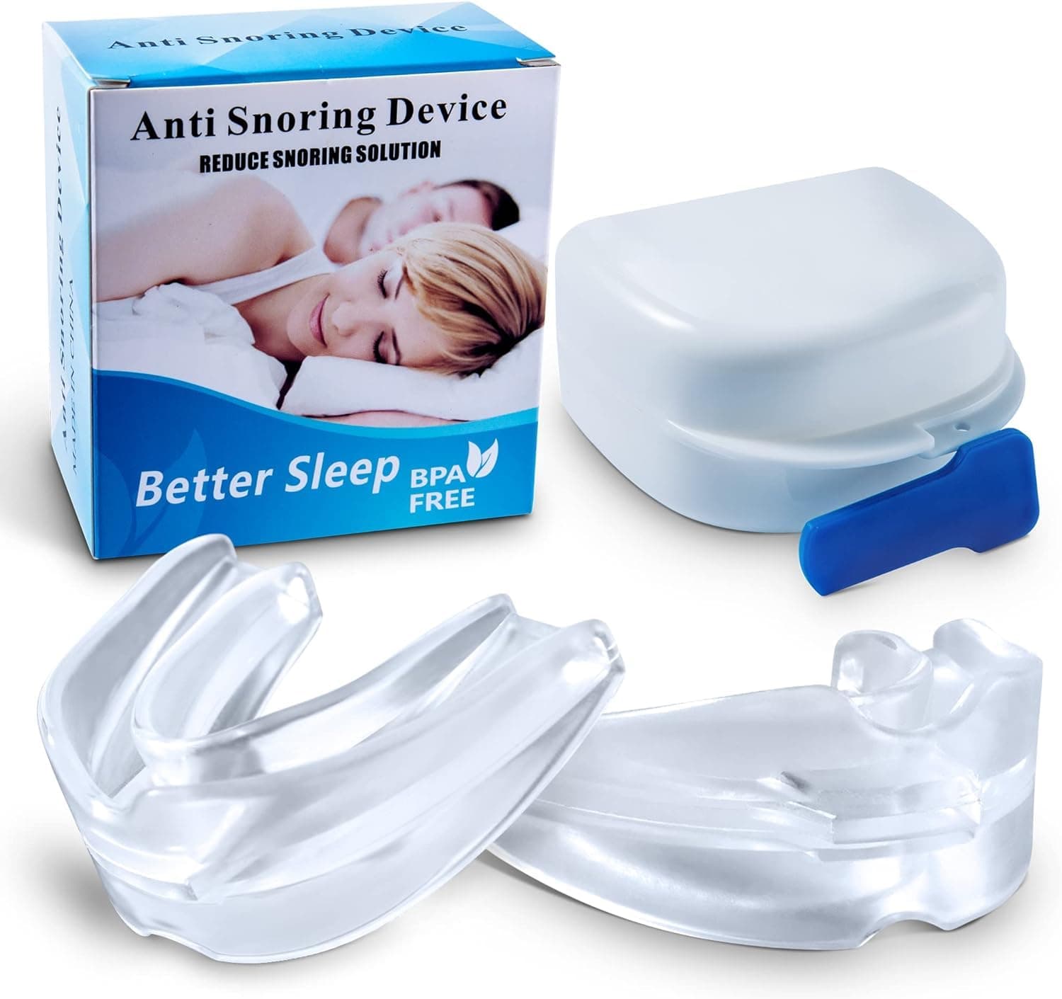 Anti-Snoring Devices, 2 Pack Effective Snoring Solution for Men/Women, Comfortable Snore Stopper