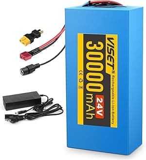 VISET 48V/36V/24V Ebike Battery 10AH 14AH 20AH 30AH Electric Battery Lithium with BMS, Compatible with E-Bikes, Scooters, ATVs, Motorcycles and More, for 100-1000W Motor