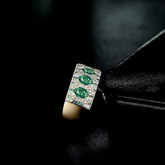 Lanmi 14k Rose White Yellow Gold Beautiful Natural Emerald Sapphire Ruby Engagement Rings Wedding Band for Women Promotion