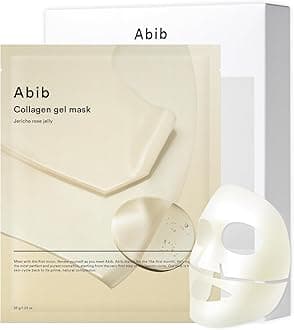 Abib Collagen Gel Mask Jericho Rose Jelly 10 Sheets I Vegan Collagen, Cooling Nourishing Hyaluronic Acid Hydrogel Facial Mask