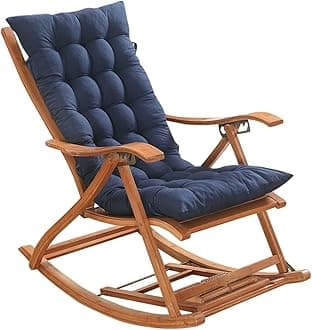 Lounger Cushion Pad, Garden Patio Thick Large Rocking Chair Cushion, Recliner Relax Chair Pad, for Rattan Recliner Indoor Outdoor,navy,40 * 108cm