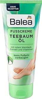 Pack of 2 Balea Foot Cream - Tea Tree With Vine Leaf Extract Oil and Vitamines, Germany