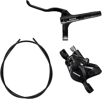 Shimano Non-Series MTB BR-MT200 / BL-MT200 bled brake lever/post mount calliper, black, rear left