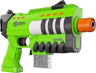 Blasters Gnarl Ultra Long Range Blaster, Multi-Shot Compact Foam Dart Blaster, 5-Dart Magazine, 150 Ft Range, 150 FPS, Outdoor Games, Ages 14+