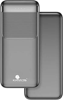 - Kratos Legend Champ Power Bank 20000mAh, Fast Charging 22.5W, Triple Output,USB Type C Connector, PD Quick Charge Power Bank for iPhone, Android & Other Phones, BIS Certified,Made in India, Black