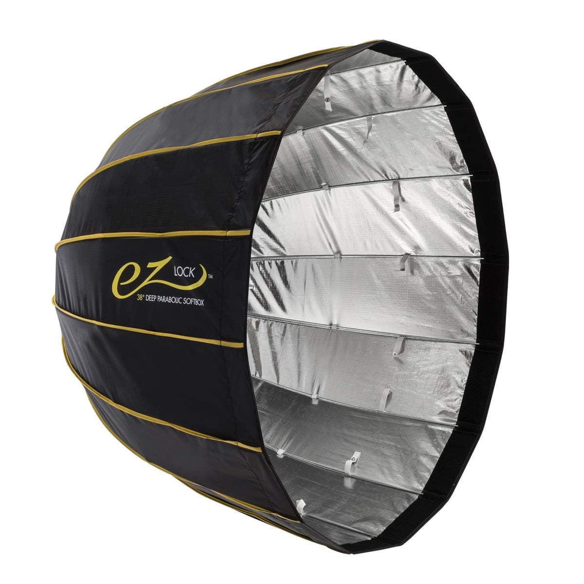 Glow EZ Lock 38" Deep Parabolic Quick Softbox, 16-Sided Parabolic Softbox Opens Up and Closes Down 'Umbrella' Style, this Bowens Mount Softbox with Quick Speedring Swap is an Ideal Speedlight Sof