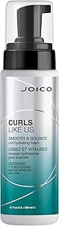 Curls Like Us Smooth & Bounce Curl Hydrating Foam | For Curly Hair | Reduce Frizz | Enhance Curl Patterns | 72-Hour Humidity Protection | With Moringa Seed & Algae Oil | 6.7 Fl Oz