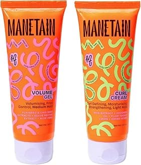 - MANETAIN Volumizing Curl Cream 100ml & Hair Styling Gel 100ml for Defined Curls | Hydrating, Anti-Frizz & Long-Lasting Hold for Wavy, Curly Hair | Natural Ingredients, Vegan & Cruelty-Free