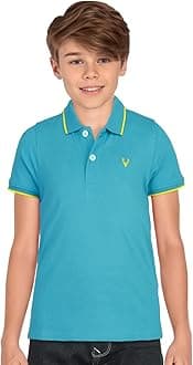 Boys’ Solid Polo T‑Shirt | Soft Cotton Fabric | Smart Casual Everyday Wear
