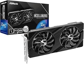 ASRock Intel Arc A580 Challenger 8GB OC Graphics Card, Intel Xe HPG Architecture, 8GB GDDR6, PCIe 4.0, Dual Fans, 0dB Silent Cooling, DisplayPort 2.0