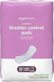 Incontinence Pads for Women, Long, Postpartum, Bladder Control, Ultimate Absorbency, Fresh Protection, Unscented, 30 Count