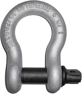 LiftinGear Tested 25 Ton Galvanised Screw Pin Lifting Towing Alloy Bow Shackle 4x4 Offroad Recovery CE