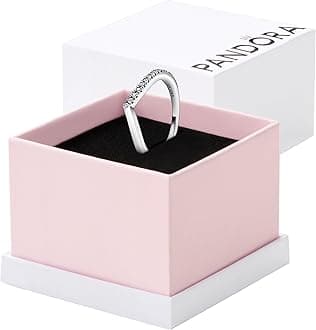 Timeless Wish Half Sparkling Ring - Ring for Women - Layering or Stackable Ring - Gift for Her - Clear Cubic Zirconia - With Gift Box