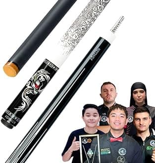 ONLLEN Carbon Fiber Pool Cue Stick, Low Deflection Billiard Cue with Handmade Inlay, Ultra-Smooth Shaft, Professional Pool Cue for Adults