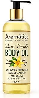 Warm Vanilla Body Oil for Women - 200ml |Dry Skin-Deep Hydration Formula for Glowing Skin in the Winters | Non-Sticky Texture, for Daily Use after Bath | Cozy & Creamy Fragrance
