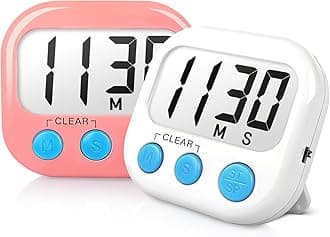 Classroom Timers for Teachers Kids Large Magnetic Digital Timer Teacher Supplies 2 Pack-Pink White