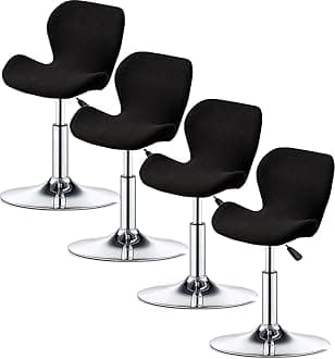 Bar Stool Cover Set of 2/4/6 Shell Back Adjustable Swivel Bar Stools Slipcover,Barstool Protector Covers for Dining Room Kitchen (Color : #3, Size : 4pcs)