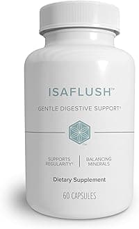 IsaFlush - Gentle Digestive Support with Balanced Minerals Encouraging Regularity - No Harsh Laxatives - 60 Capsules