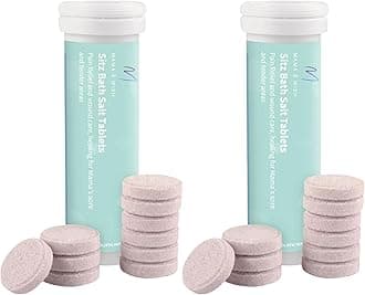 Sitz Bath Salt Tablets for Postpartum Care | Postpartum Essentials Pack of 10 Sitz Bath for Postpartum Care|Postpartum and Hemorrhoids Recovery | Natural Salts & Minerals Postpartum Bath Soak (2 Pack)