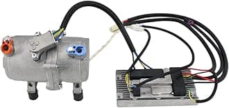 Automotive Air Conditioning Electric Compressor, 24V Air Conditioner Compressor Retrofitted with Fuel Free Electric New Energy Compressor (24V)
