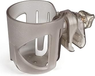 Accmor Universal Cup Holder, Stroller Cup Holder, Bike Cup Holder, 360° Rotatable Large Caliber Designed Cup Holder for Stroller, Wheelchair, Walker, Scooter, Transparent Grey