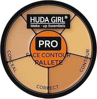 HUDA GIRL Matte 3 In 1 Makeup Palette Warms Concealer For Dark Circles, Blush And Highlighter Palette, Oil Control Pro For Face Makeup, Conceal Correct & Contour For All Skin Types