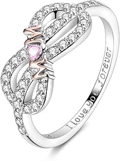 925 Sterling Silver Rings for Women Evil Eyes Rings Entwined Line Cubic Zirconia Rings Simple Stackable Finger Rings Engagement Ring Personality Rings Size 6-9