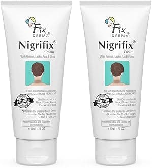 Nigrifix Cream for Acanthosis Nigricans with Lactic Acid For Body Parts like Neck, Ankles, Knuckles, Armpits, Thighs & Elbows | Exfoliant 100 g (Pack of 2)