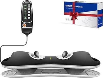 ALPHAY Multifunctional Lumbar Traction Device with Dynamic Lumbar Stretching & Knead Massage, Heat & Vibration Physical Therapy, Lower Back Massager Lumbar Traction at Home, Office, Waist Pain Relief
