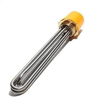 SSIMOO DN40 Water Heating Element 220V/380V 3KW-12KW 304SS with Interal Nut Copper Thread 304SS Tube Spare Parts for Air Energy Kindly (Color : 4.5KW 230mmL, Size : 5-380V)