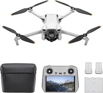 Mini 3 Fly More Combo Plus (DJI RC Included) - Foldable Lightweight Mini Camera Drone with 4K HDR Video Shooting, 51 Minute Flight Time, Portrait Shooting, and Many Intelligent Functions