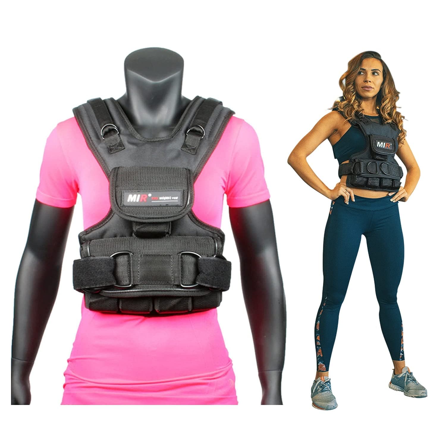 MiR Womens Weighted Vest 10lbs - 50lbs Solid Iron Weights