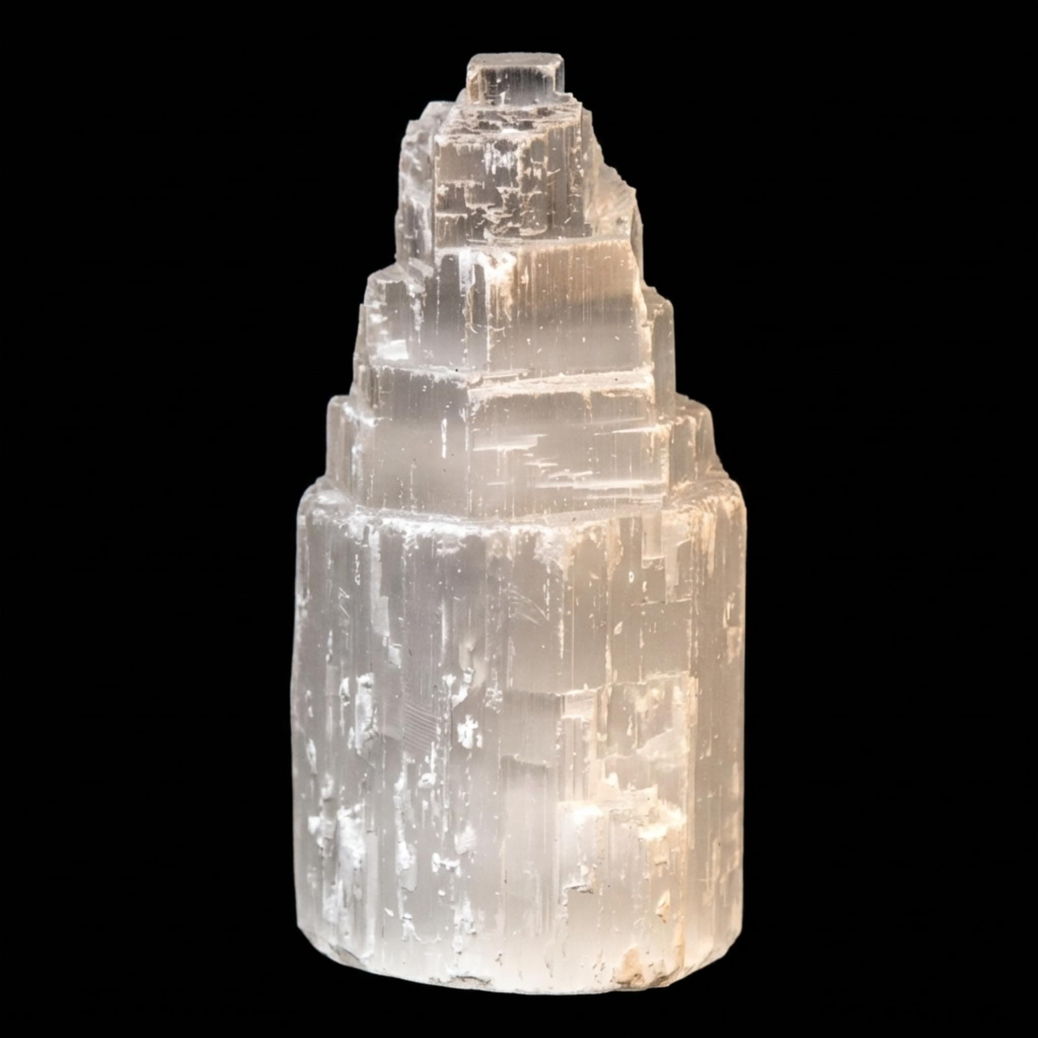 The Chrysalis Stone | Selenite Skyscraper | 4'' Tall | 1pc | Crystals and Healing Stones, Spiritual Gifts for Women, Reiki, Chakra, Yoga, Meditation Accessories