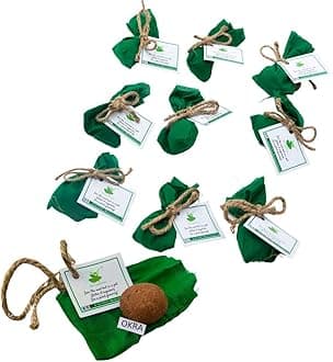 Sow and Grow Plantable Seed Balls of Okra (Pack of 10) | Organic Okra Seeds Seed Bombs | Easy-to-Plant Seed Balls for Home Gardening