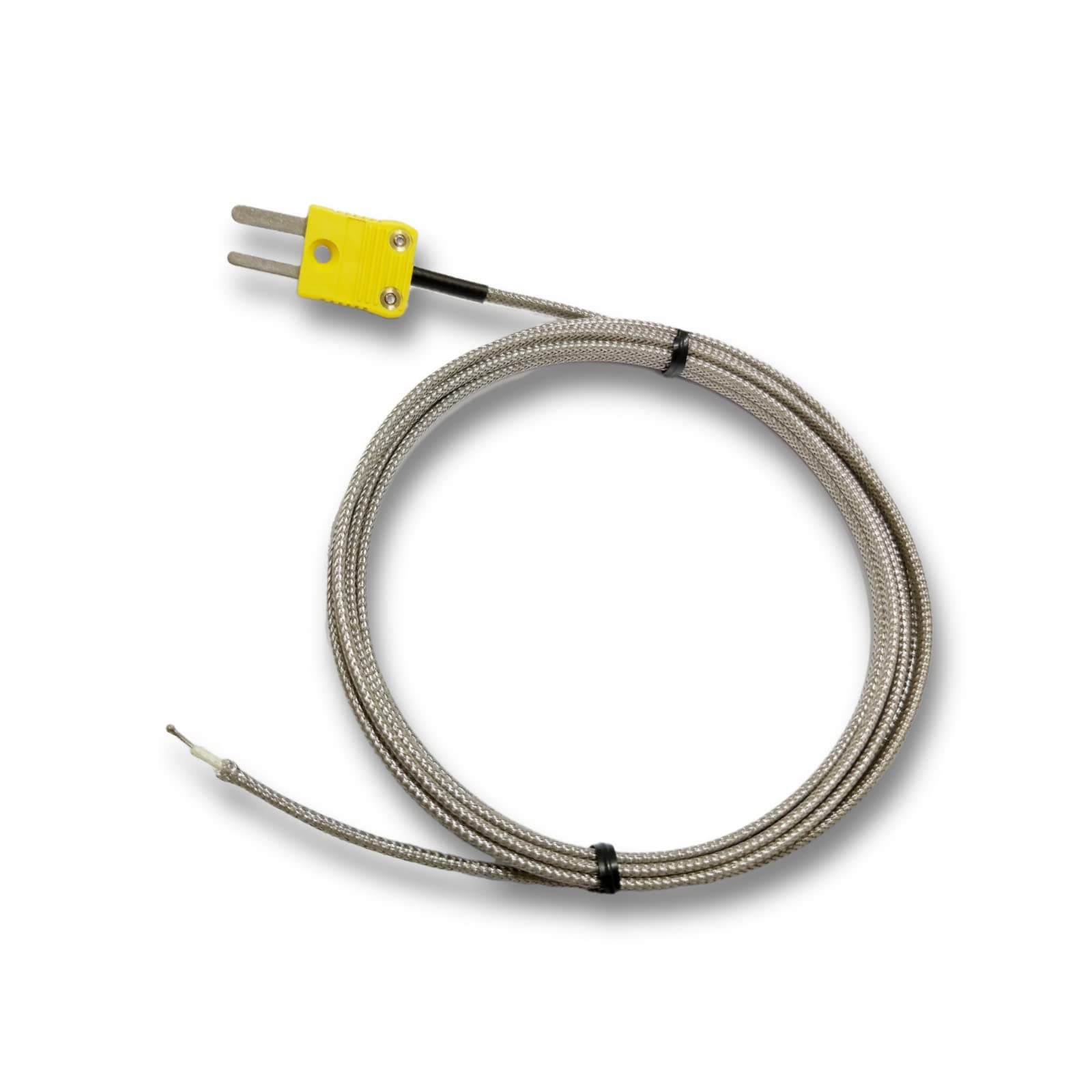 TCE-K01HT-2000 K Type Metal Wrapped Durable and High Temperature Resistant Thermocouple Sensor Probe for Oven and Furnace with Temperature Range from 77℉ to 932℉