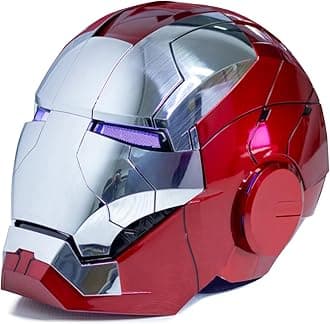 Helmet Cosplay Voice Control Electronic Open/Close LED Eyes Mask 1:1 Hero Model