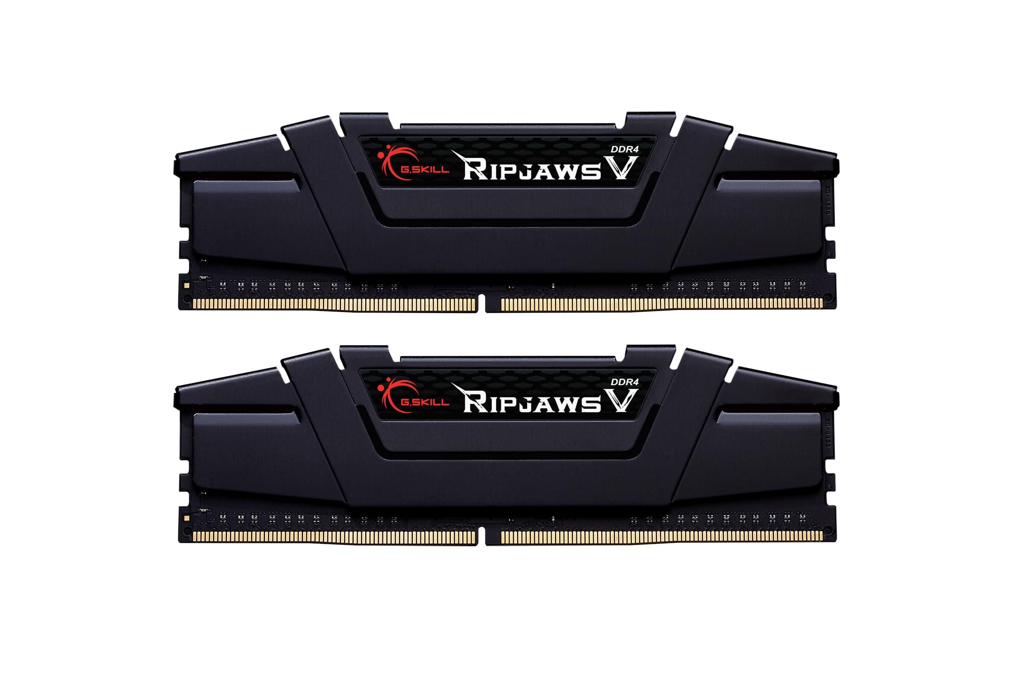 RipjawsV Series DDR4 RAM (XMP) 32GB (2x16GB) 3200MT/s CL16-18-18-38 1.35V Intel AMD Desktop Computer Memory U-DIMM - Black (F4-3200C16D-32GVK)